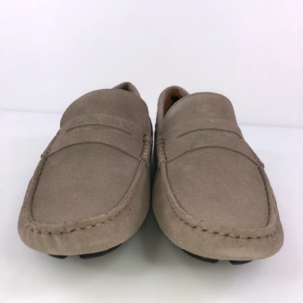 The Men’s Store Bloomingdales Dark Grey Penny Driver Loafer Shoes